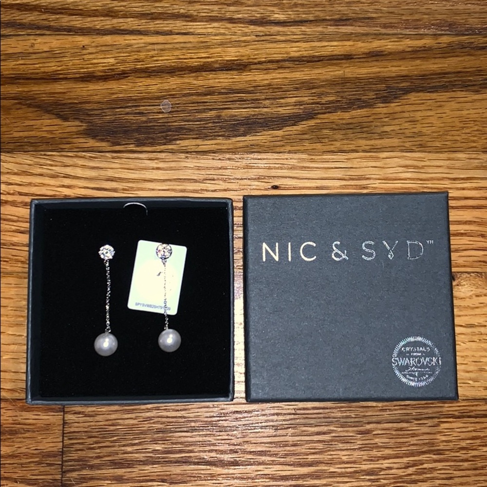 Nic & Syd Swarovski & Pearl Dangle Earrings